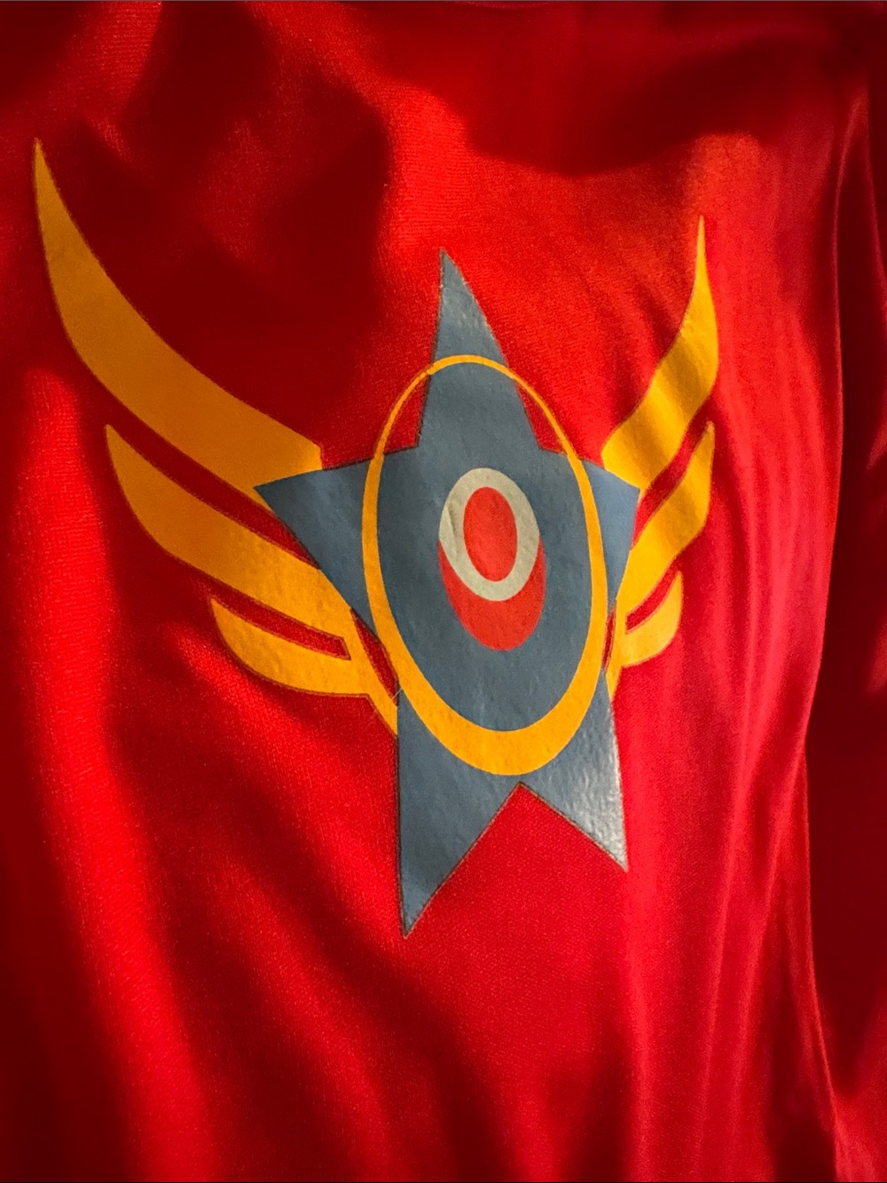 Kids Superhero Costume - Red & Blue with Yellow Cape - Picture 2 of 6